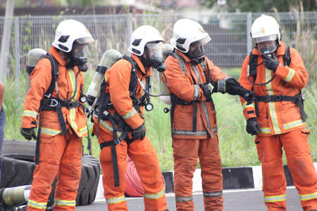 Seremban, September 29, 2018. The Competence Skills Competition for firefighters was held in Seremban.のeditorial素材