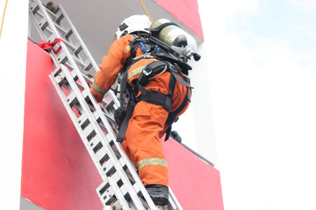Seremban, September 29, 2018. The Competence Skills Competition for firefighters was held in Seremban.のeditorial素材