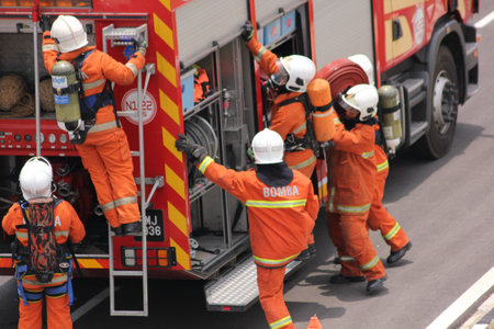 Seremban, September 29, 2018. The Competence Skills Competition for firefighters was held in...