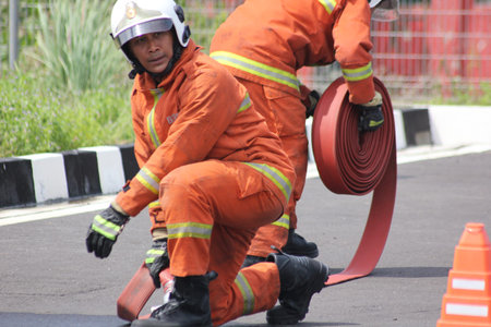 Seremban, September 29, 2018. The Competence Skills Competition for firefighters was held in...