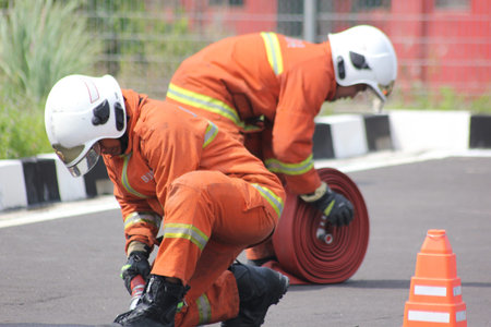 Seremban, September 29, 2018. The Competence Skills Competition for firefighters was held in...