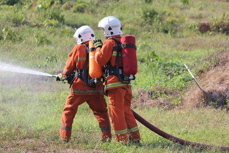 Seremban, September 29, 2018. The Competence Skills Competition for firefighters was held in Seremban.のeditorial素材