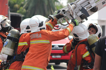 Seremban, September 29, 2018. The Competence Skills Competition for firefighters was held in...