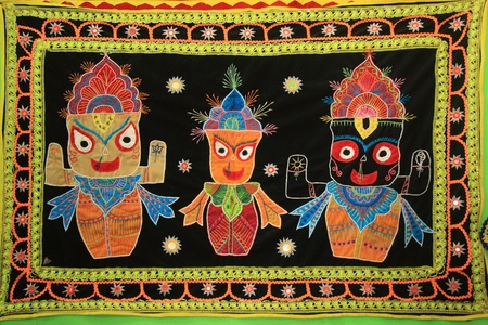 Jagannath or Jagannatha is a Hindu god worshipped primarily by the people of Indian states of Odisha and Bengalの写真素材