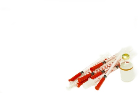 Medicine and syringe  insulin shots の写真素材