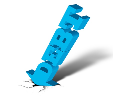 Going down on Debtの写真素材