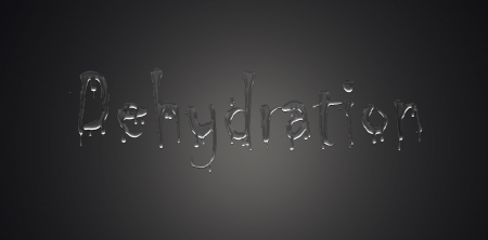 Dehydration text designの写真素材