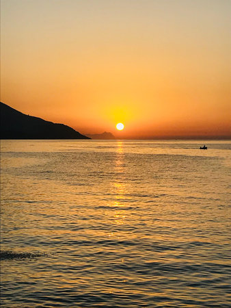 beautiful sunset at sea