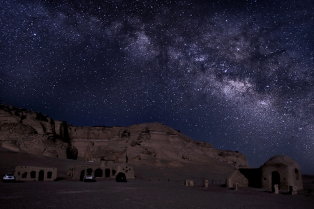 astronomy night in Wadi El Hitanの写真素材