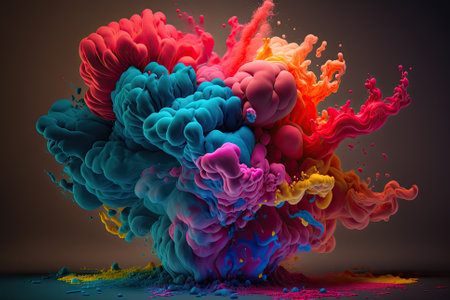 Liquid Ink Blots and Splatters: A Messy and Creative Explosion, Generative AIの素材