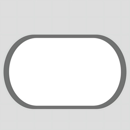 A clean, simple, and modern graphic featuring a white oval with a thick gray border and rounded edges.の写真素材