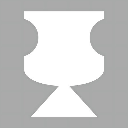 A stark white abstract geometric design with curved and angular elements, set against a plain gray backdrop.の写真素材