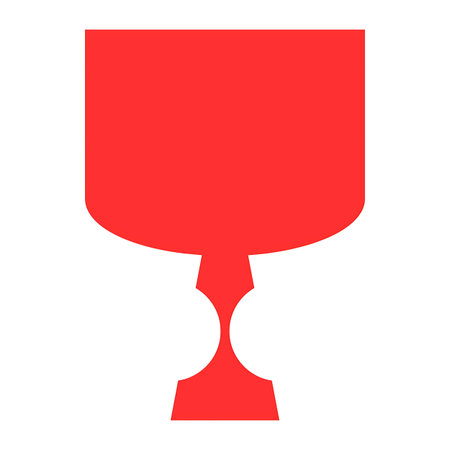 A minimalist, vibrant red graphic, symbolizing achievement, victory, and recognition.の写真素材