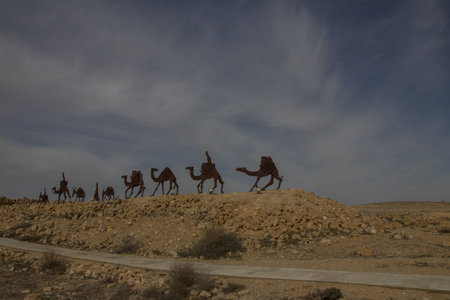 Avdat , also known as Abdah and Ovdat and Obodat, is a site of a ruined Nabataean city in the Negev desertのeditorial素材