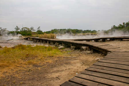 Sempaya Hot Springs are the most outstanding attractions in Semiliki national parkの写真素材
