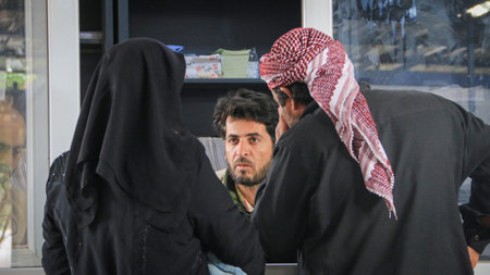 Buy the medicine from the pharmacy, patients buy the medicine.
Aleppo, SYRIA 19 July 2020