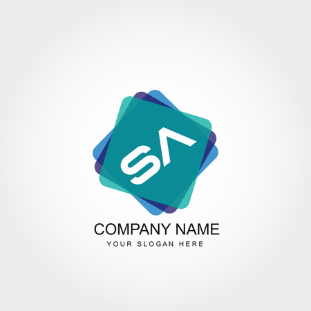 Initial Letter SA Logo Templateのイラスト素材
