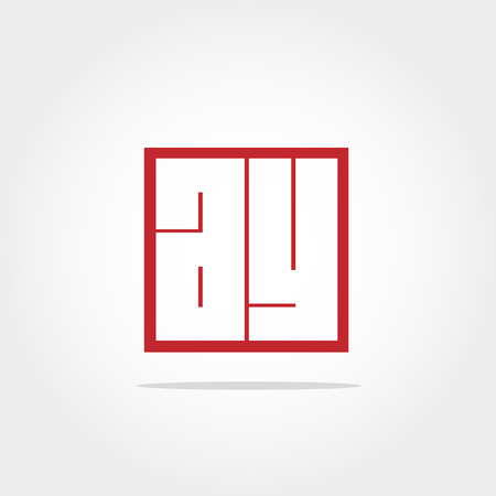 Initial Letter AY Logo Templateのイラスト素材