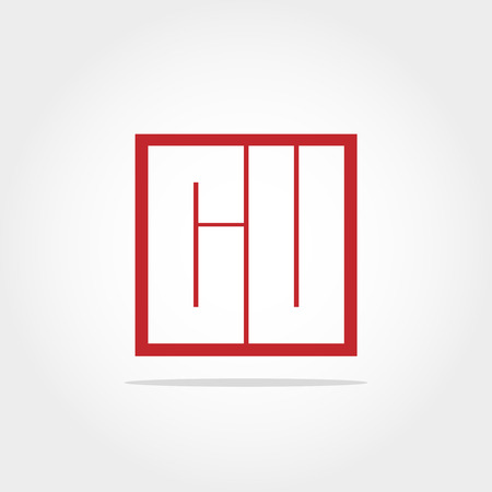 Initial Letter CU Logo Designのイラスト素材