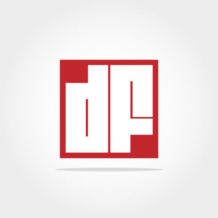 Initial Letter DF Logo Designのイラスト素材
