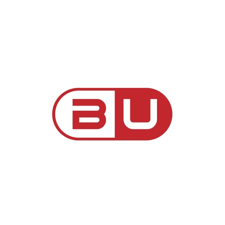Modern and minimalist Initial Letter BU Logo Template Designのイラスト素材