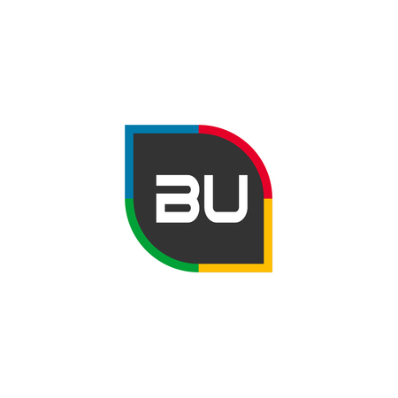 Modern and minimalist Initial Letter BU Logo Template Designのイラスト素材