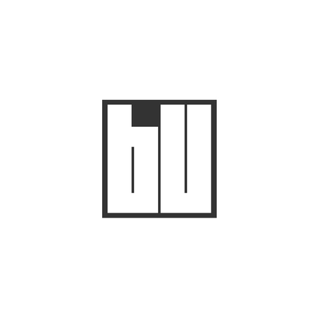 Modern and minimalist Initial Letter BU Logo Template Designのイラスト素材