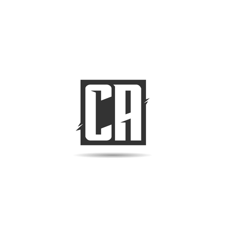 Minimalist and Modern Letter CA Logo Template Designのイラスト素材