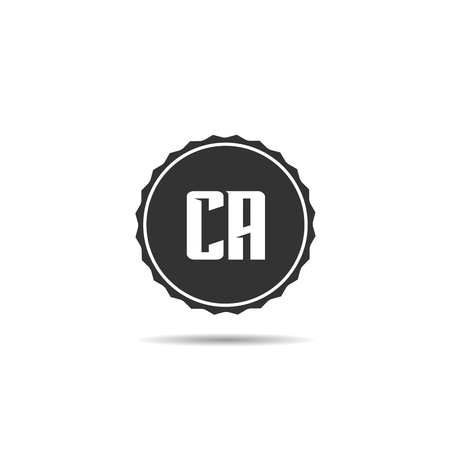 Minimalist and Modern Letter CA Logo Template Designのイラスト素材