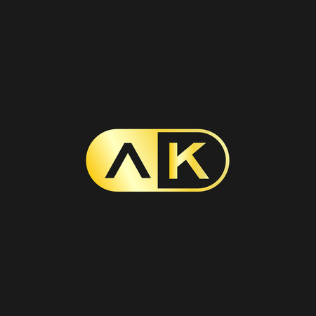 Initial Letter AK Logo Template Designのイラスト素材