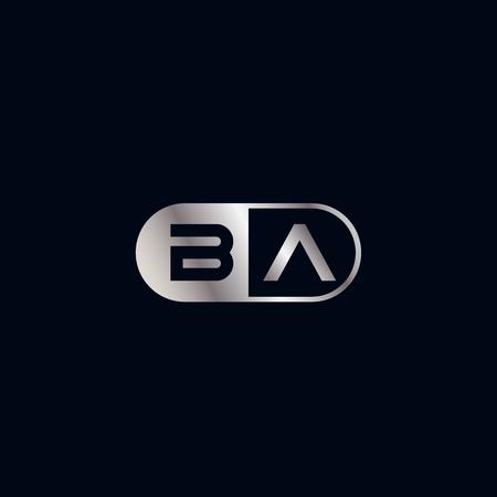 Initial Letter BA Logo Template Designのイラスト素材