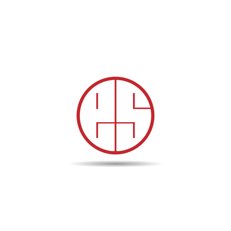 Initial Letter ES Logo Template Designのイラスト素材