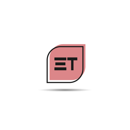 Initial Letter ET Logo Template Designのイラスト素材