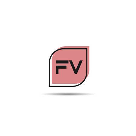 Initial Letter FV Logo Template Designのイラスト素材