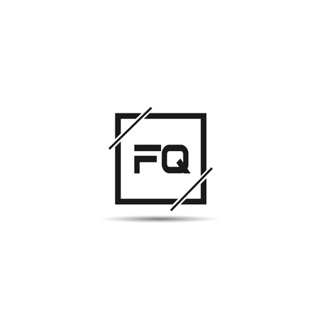 Initial Letter FQ Logo Template Designのイラスト素材