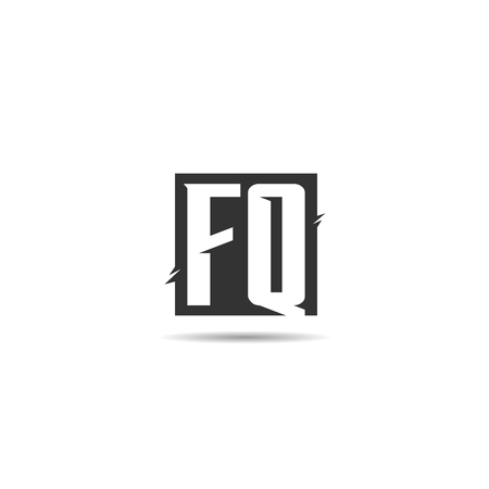 Initial Letter FQ Logo Template Designのイラスト素材