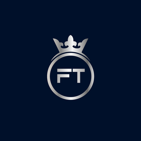 Initial Letter FT Logo Template Designのイラスト素材