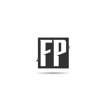 Initial Letter FP Logo Template Designのイラスト素材