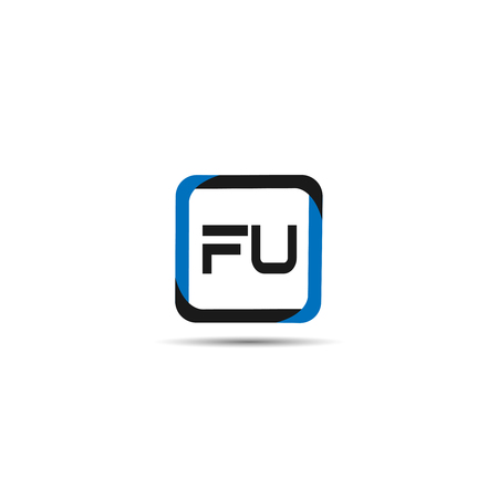 Initial Letter FU Logo Template Designのイラスト素材