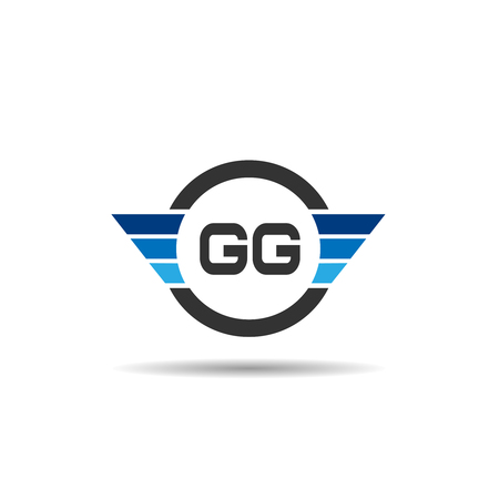 Initial Letter GG Logo Template Designのイラスト素材