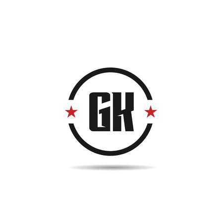 Initial Letter GK Logo Template Designのイラスト素材