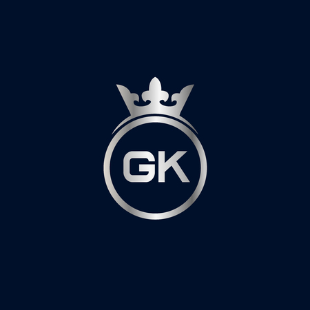 Initial Letter GK Logo Template Designのイラスト素材