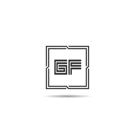 Initial Letter GF Logo Template Designのイラスト素材