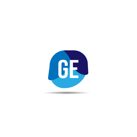 Initial Letter GE Logo Template Designのイラスト素材