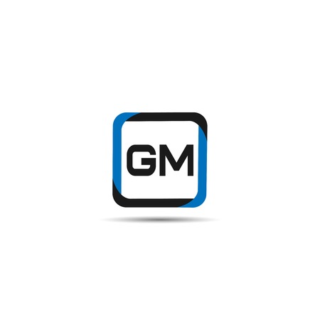 Initial Letter GM Logo Template Designのイラスト素材