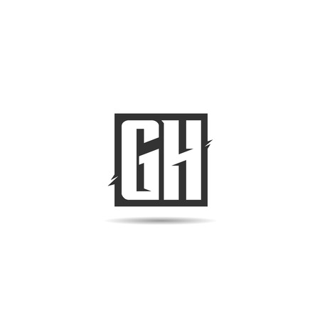 Initial Letter GH Logo Template Designのイラスト素材