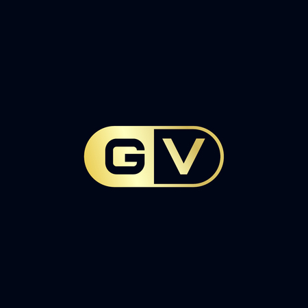 Initial Letter GV Logo Template Designのイラスト素材
