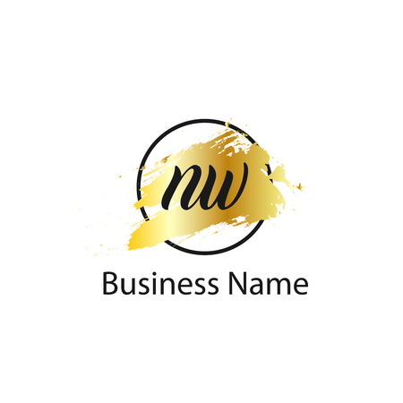 Initial Letter NW Logo Template Designのイラスト素材