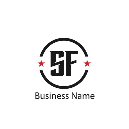 Initial Letter SF Logo Template Designのイラスト素材