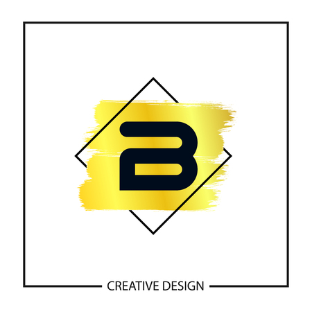 Initial Letter B Logo Template Design Vector Illustrationのイラスト素材